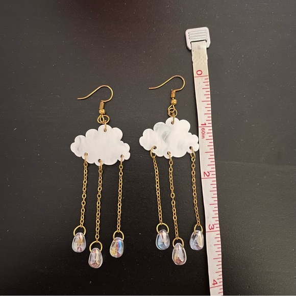 4/$26 | Cute Korean rain cloud raining earrings - Picture 2 of 2